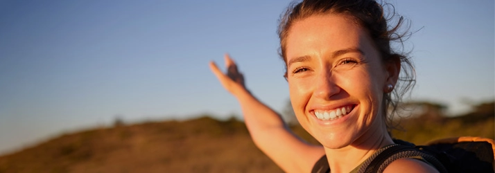 Chiropractic Reno NV Happy Woman A happy women smiling outside.